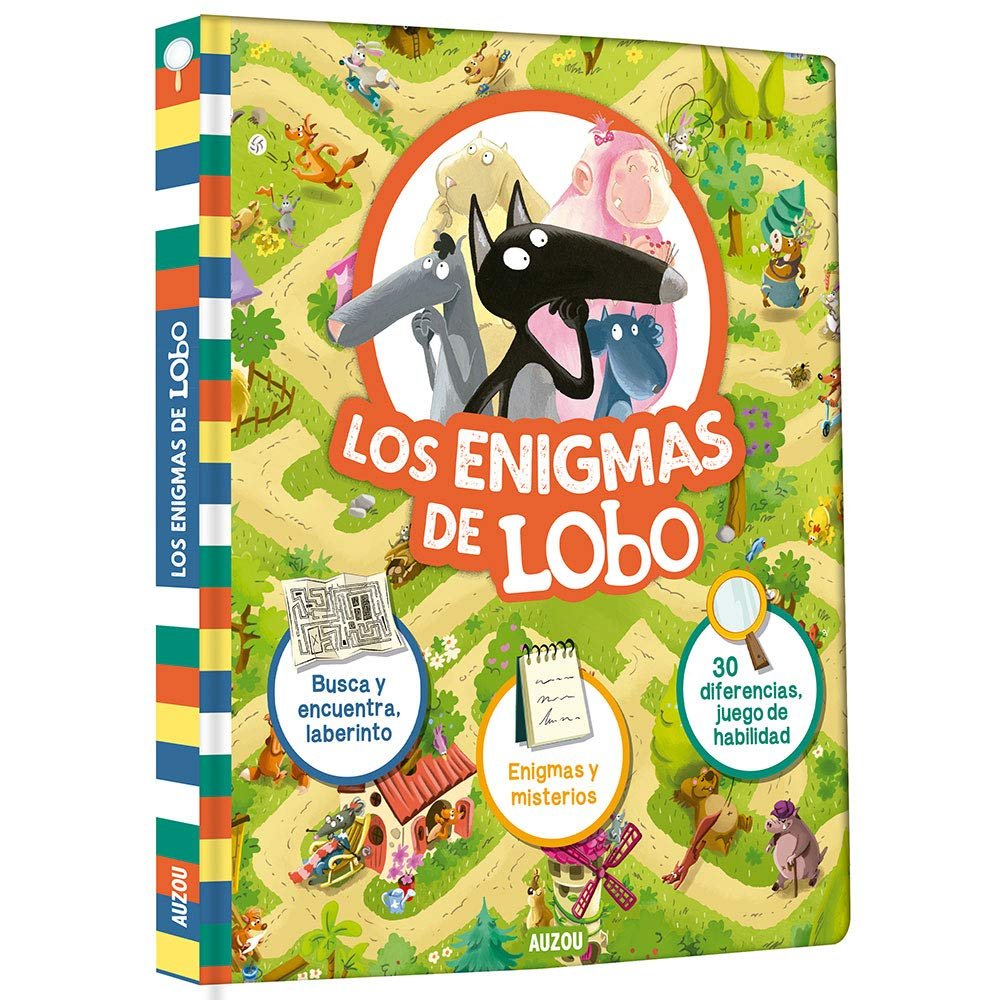 Los enigmas de Lobo. Busca y encuentra y laberinto. Enigmas y misterios. 30 diferencias y juego de habilidad.