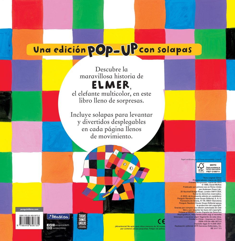 Elmer. Libro Pop-Up - Elmer. Una edición pop-up con solapas