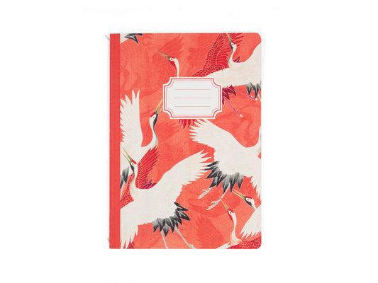 CUADERNO CON LOMO COSIDO DE ALGODON MUJER CON GRUA
