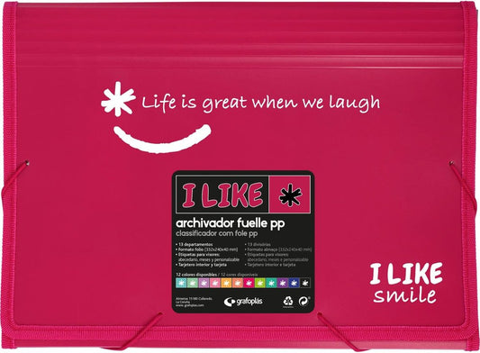 CARPETA FUELLE GOMAS PP 13 SEP LIKE2 ROSA