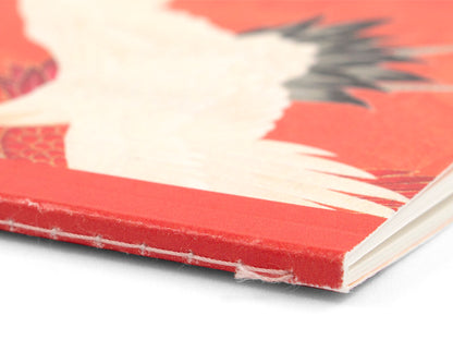 CUADERNO CON LOMO COSIDO DE ALGODON MUJER CON GRUA