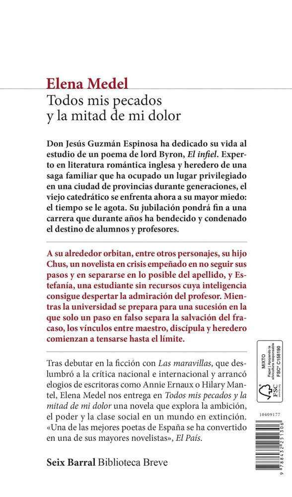 Todos mis pecados y la mitad de mi dolor