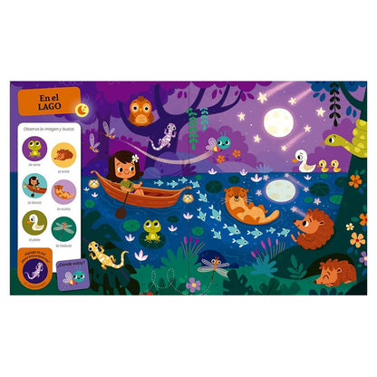 Busca y Encuentra para los más pequeños. Qué brilla en la noche