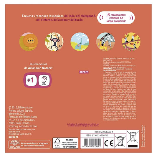 Libro de sonidos. Animales de la selva y de la sabana