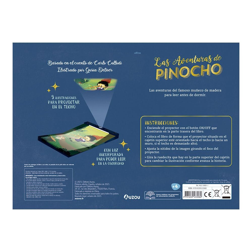 Las aventuras de Pinocho. Libro proyector