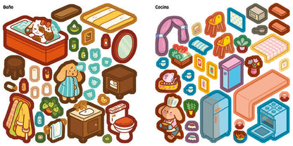 Pegatinas cozy. Hogar, dulce hogar